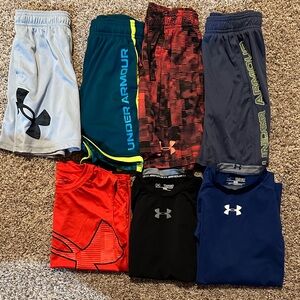 Under Armour Kids Shorts - Light Gray and Navy